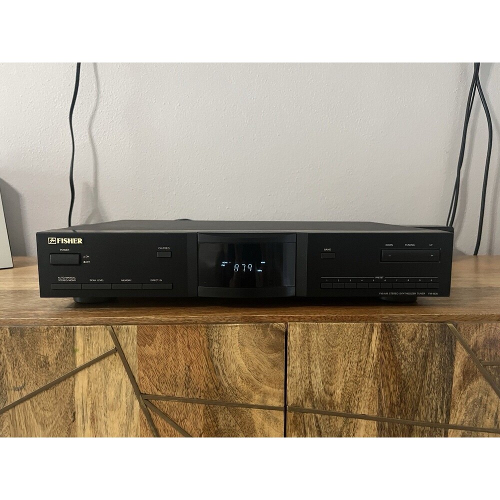 Fisher FM-9635 AM/FM Stereo Synthesizer Radio Tuner - Tested & Working Black